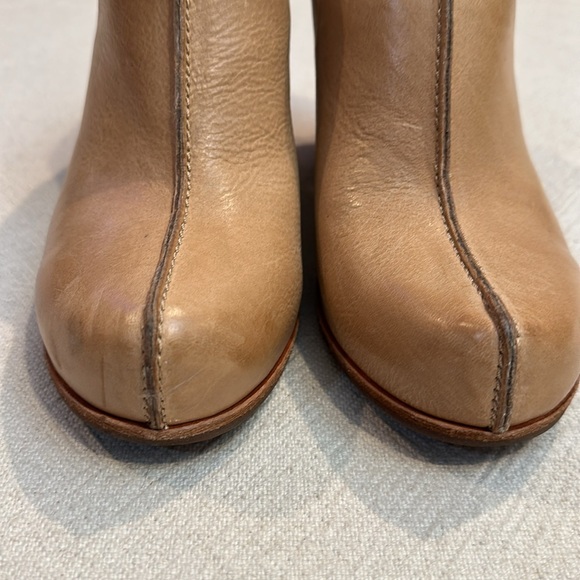 Kork-Ease Tan Leather Mules with Chunky Heel - Picture 4 of 12